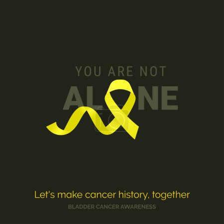 Illustration for Strength in Art Bladder Cancer Awareness Design Template - Royalty Free Image