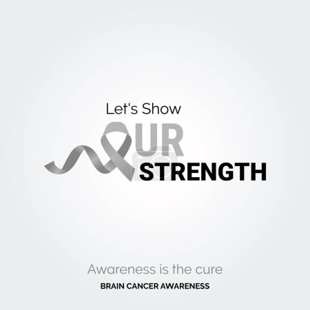Téléchargez les illustrations : Unité pour une guérison dans un contexte d'espoir Cancer du cerveau - en licence libre de droit