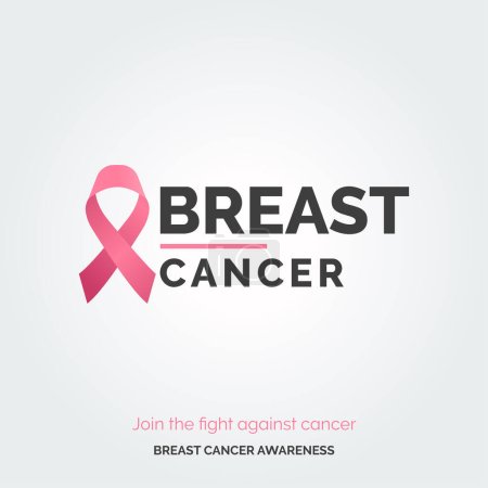 Illustration for Unite for a Cure: Breast Cancer Template - Royalty Free Image