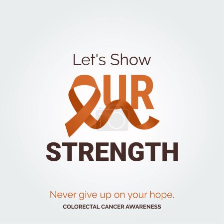 Illustration for Strength in Art Vector Background Colorectal Cancer - Royalty Free Image