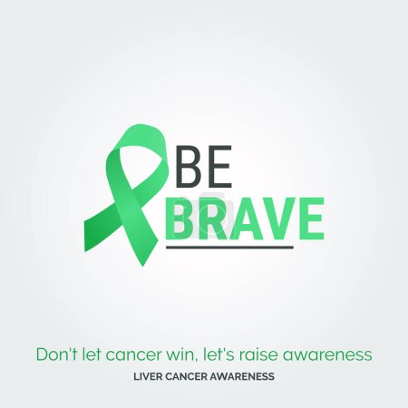 Illustration for Raising Hope. Brushing Away Cancer. Liver Health - Royalty Free Image