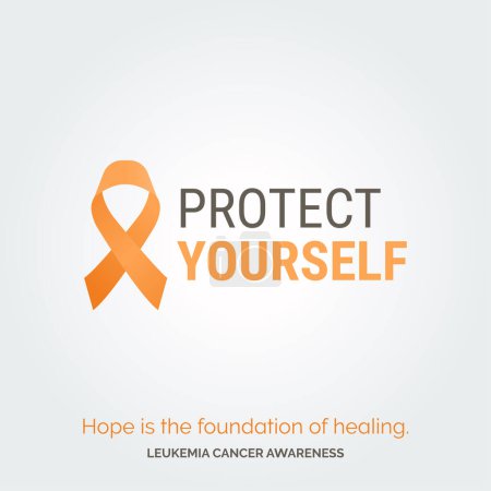 Ilustración de Fuerza en la unidad Conciencia del cáncer de leucemia - Imagen libre de derechos