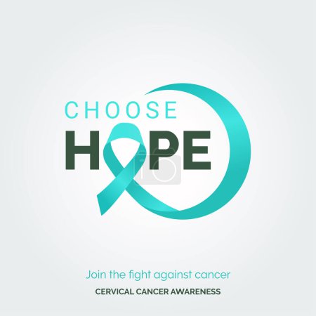 Photo for Cervical Cancer Fighters Unite Vector Background Awareness Posters - Royalty Free Image