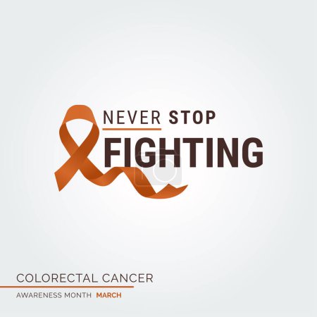Téléchargez les illustrations : Renforcer l'espoir Cancer colorectal Contexte vectoriel - en licence libre de droit