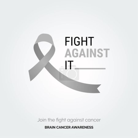 Illustration for Unite Against Brain Cancer Background of Hope - Royalty Free Image
