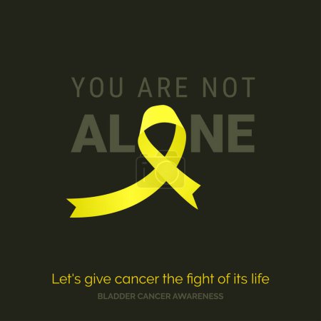 Ilustración de Juntos luchamos contra el cáncer de vejiga Plantilla de diseño de conciencia - Imagen libre de derechos