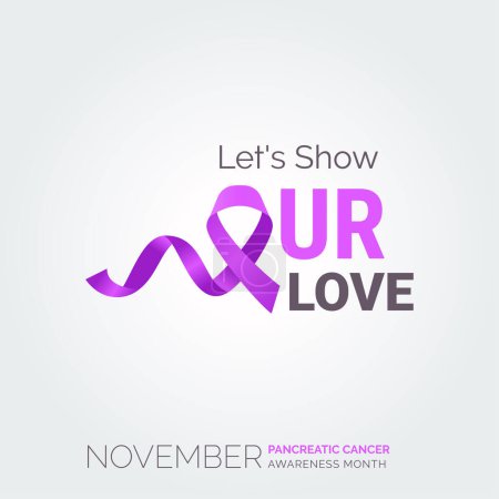 Illustration for Radiate Hope in Vector Background. Pancreatic Cancer Campaign - Royalty Free Image