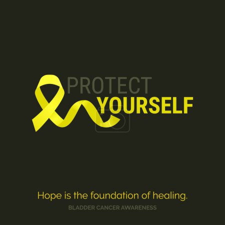 Illustration for Unite Against Bladder Cancer Awareness Design Template - Royalty Free Image