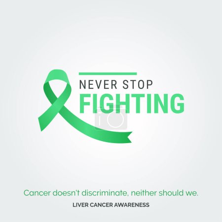 Illustration for Triumph Over Challenges. Vector Background Liver Cancer Drive - Royalty Free Image