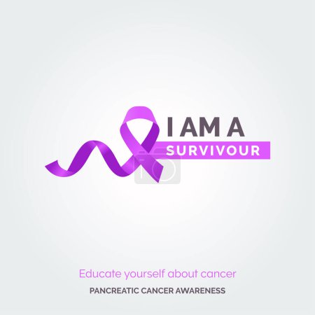 Illustration for Creative Path to Pancreatic Cancer Awareness. Vector Background Drive - Royalty Free Image