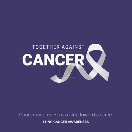 Illustration for Empower Hope with Vector Background. Lung Cancer - Royalty Free Image