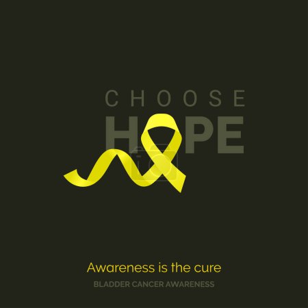 Illustration for Hope Rises Bladder Cancer Awareness Design Template - Royalty Free Image