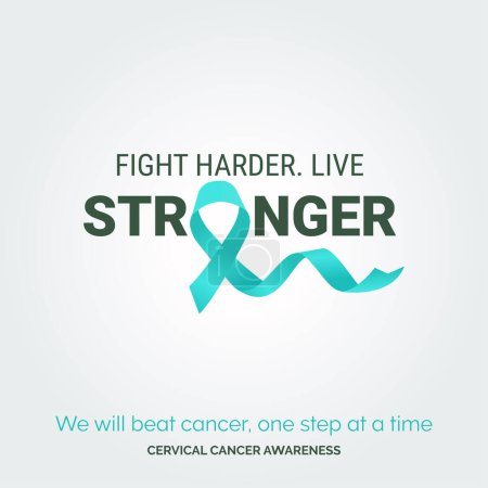 Photo for Strength in Unity Cervical Cancer Awareness with Vector Background Posters - Royalty Free Image