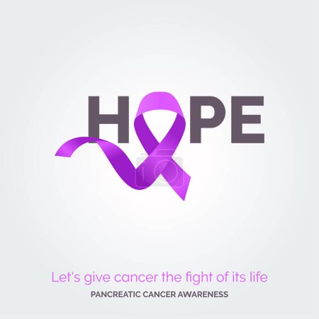 Illustration for Triumph Over Pancreatic Cancer Challenges. Campaign Posters - Royalty Free Image