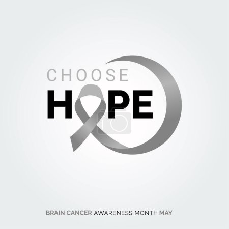 Ilustración de Brilla luz sobre el diseño del cáncer cerebral Hope - Imagen libre de derechos