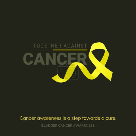 Illustration for Triumph Together Bladder Cancer Awareness Design Template - Royalty Free Image