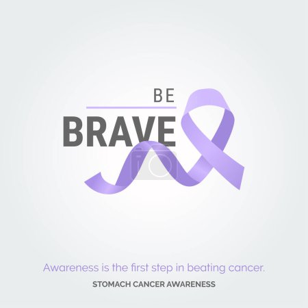 Illustration for Triumph Over Stomach Cancer Challenges. Campaign Posters - Royalty Free Image