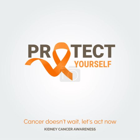 Illustration for Triumph Over Challenges Vector Background Kidney Cancer Drive - Royalty Free Image