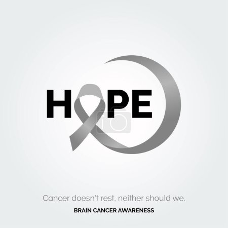 Ilustración de Promover la conciencia sobre el cáncer cerebral de fuerza - Imagen libre de derechos