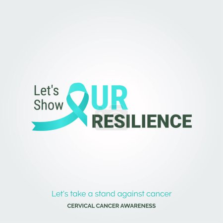 Illustration for Cervical Cancer Empower the Conversation in Vector Background Posters - Royalty Free Image