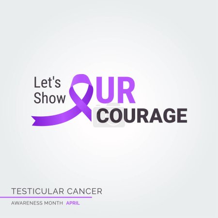 Illustration for Empowering Hope. Testicular Cancer Awareness - Royalty Free Image