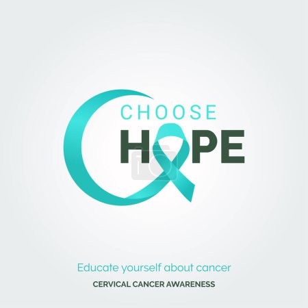 Illustration for Illuminate the Path to Health Cervical Cancer Awareness Posters with Vector Background - Royalty Free Image