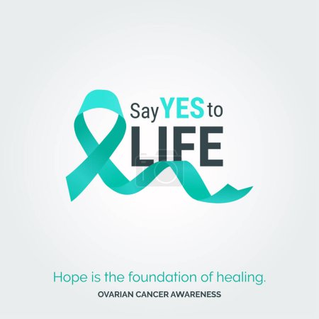 Illustration for Empowering Hope. Ovarian Cancer Awareness - Royalty Free Image