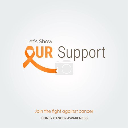 Illustration for Raising Hope. Brushing Away Cancer Kidney Health - Royalty Free Image