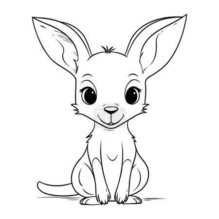 Illustration for Cute kangaroo isolated on white background. Vector illustration. - Royalty Free Image