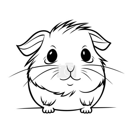 Téléchargez les illustrations : Illustration de personnage de dessin animé animal mignon pour livre à colorier - en licence libre de droit
