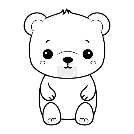 Ilustración de Lindo oso animal dibujos animados vector ilustración diseño gráfico vector ilustración diseño gráfico - Imagen libre de derechos