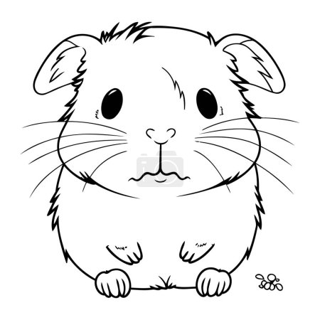 Téléchargez les illustrations : Jolie gribouille de hamster. Illustration vectorielle dessinée main. - en licence libre de droit