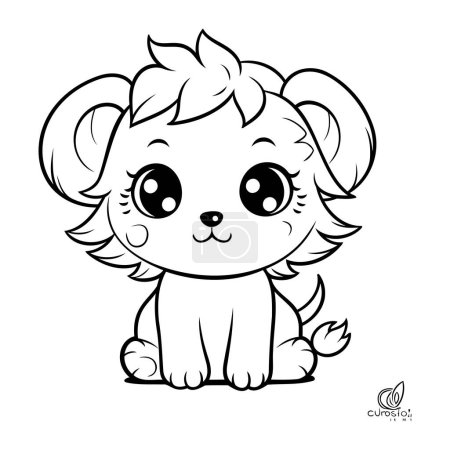 Photo for Cute cartoon dog. Coloring book for children. Vector illustration. - Royalty Free Image