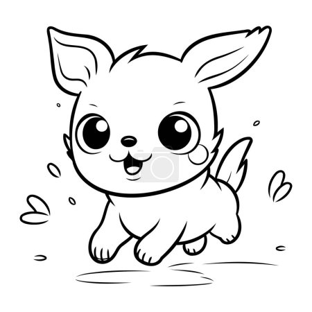 Photo for Cartoon Cute Little Chihuahua Running Vector Illustration - Royalty Free Image