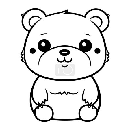 Photo for Cute little bear animal character vector illustration designicon vector illustration design - Royalty Free Image