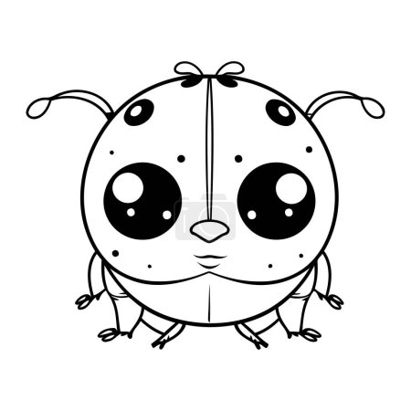Illustration for Cute Cartoon Bunny   Coloring Book   Vector Illustration. - Royalty Free Image