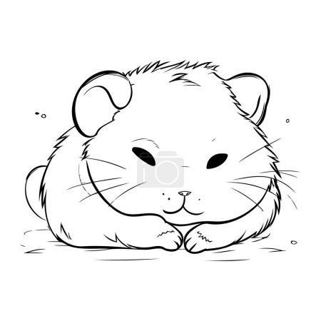 Illustration for Cute hamster. sketch for your design. Vector illustration. - Royalty Free Image