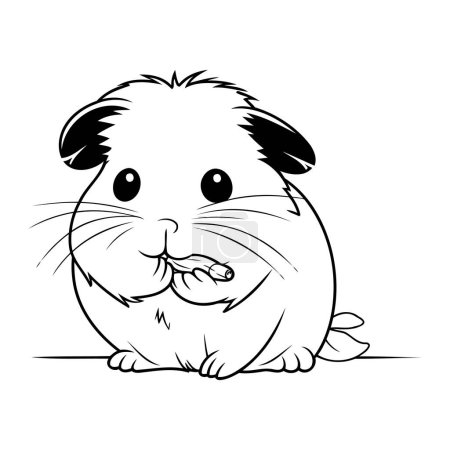 Téléchargez les illustrations : Joli hamster. Illustration vectorielle d'un hamster mignon. - en licence libre de droit
