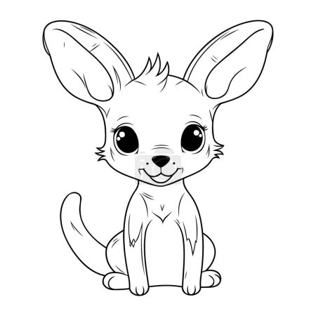Illustration for Cute kangaroo isolated on white background. Vector illustration. - Royalty Free Image