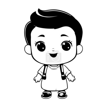 Illustration for Cute little boy cartoon vector illustration graphic design vector illustration graphic design - Royalty Free Image