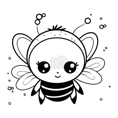 Photo for Cute little bee insect kawaii character icon vector illustration design - Royalty Free Image