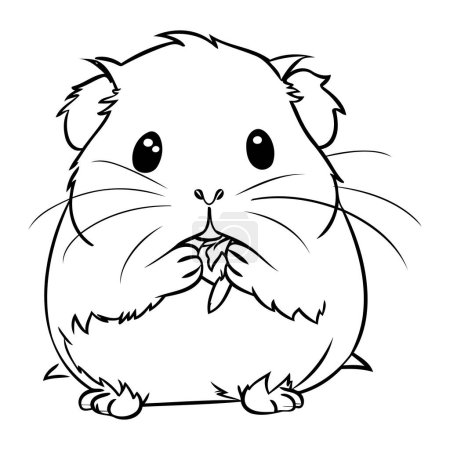Téléchargez les illustrations : MontréalLivre à colorier pour enfants. Illustration vectorielle d'un hamster. - en licence libre de droit