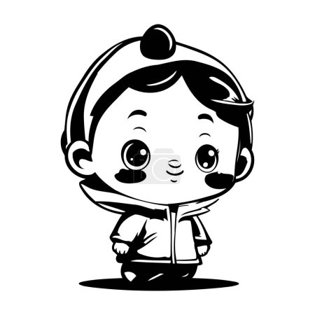 Photo for Cute Baby Boy in Astronaut Costume Cartoon Vector Illustration. - Royalty Free Image