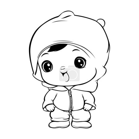 Illustration for Cute baby in winter clothes. vector illustration. eps10 - Royalty Free Image