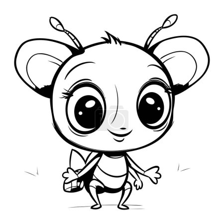 Illustration for Cute little mouse cartoon vector illustration. Cute little mouse character. - Royalty Free Image