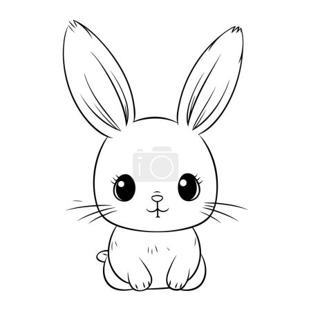 Illustration for Cute rabbit animal cartoon vector illustration graphic design vector illustration graphic design - Royalty Free Image