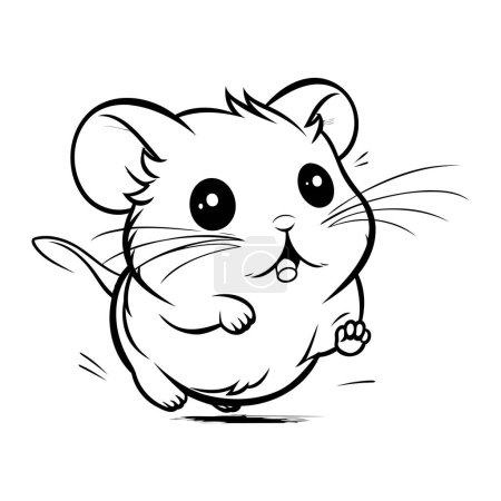 Illustration for Hamster cartoon on white background. Vector illustration for your design. - Royalty Free Image