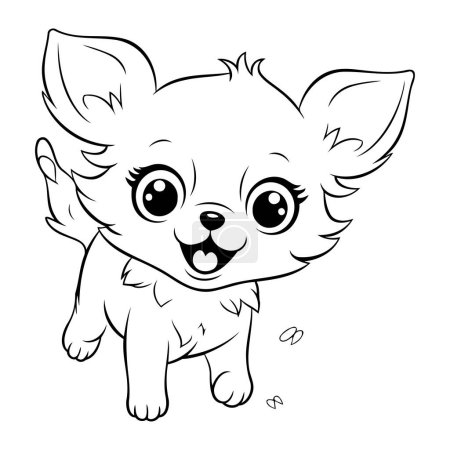 Téléchargez les illustrations : Mascotte de Chihuahua mignon Illustration de caractère - en licence libre de droit