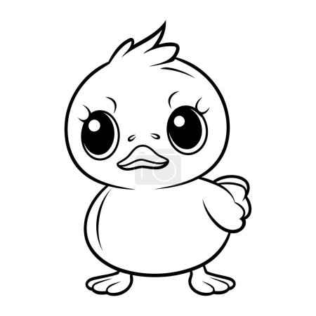 Illustration for Cute cartoon chick. Vector illustration isolated on a white background. - Royalty Free Image
