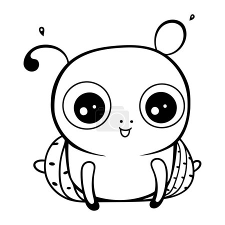 Téléchargez les illustrations : Mignonne petite grenouille kawaii dessin animé personnage vectoriel illustration conception graphique - en licence libre de droit